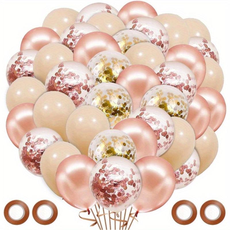 Rose Golden Balloon Confetti Balloon Baptism Wedding Birthday Decoration