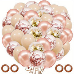 Rose Golden Balloon Confetti Balloon Baptism Wedding Birthday Decoration
