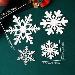 4pcs Christmas Cake Decoration Snowflake Acrylic Cake Topper