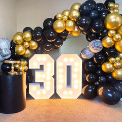 87pcs Golden Latex Balloons for Party Decorations
