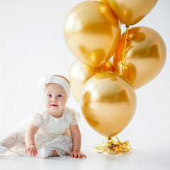 87pcs Golden Latex Balloons for Party Decorations