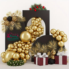 87pcs Golden Latex Balloons for Party Decorations