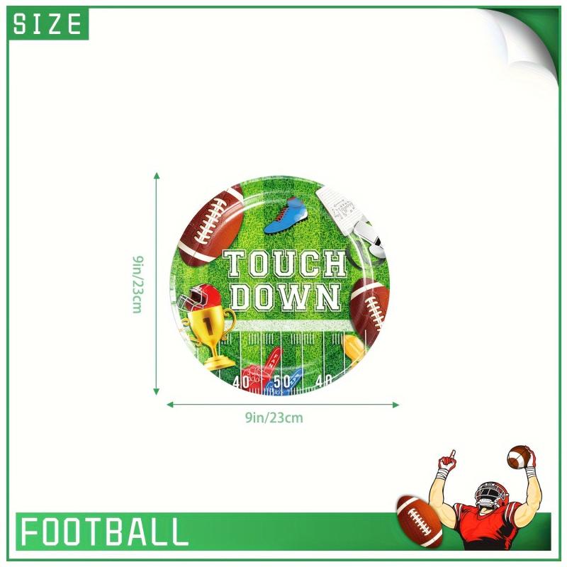 Football Party Supplies Set of 12 - Plates, Napkins, Cups, Table Cloths