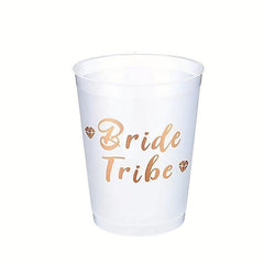 12pcs Bride Cup Team Bride To Be Satin Straw Wedding Decorations