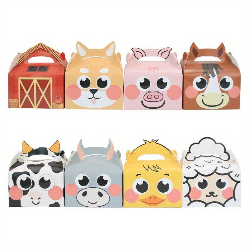 Farm Animal Tote Bag Set with Candy and Cookie Boxes