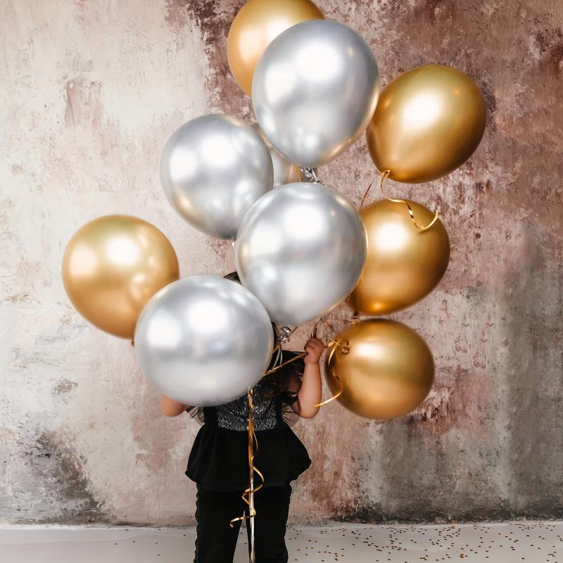 87pcs Silvery Latex Balloons for Parties & Events - 45-72-30-48-25-4-12-7 cm