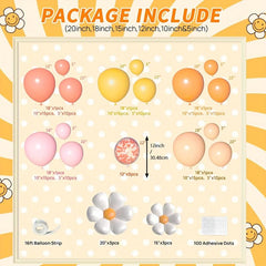 Bohemian Daisy Balloon Arch Set - Fashionable Balloon Decor with Daisy Flower