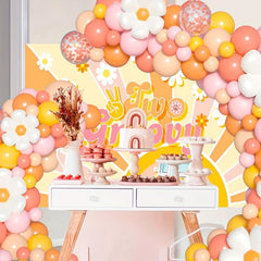 Bohemian Daisy Balloon Arch Set - Fashionable Balloon Decor with Daisy Flower