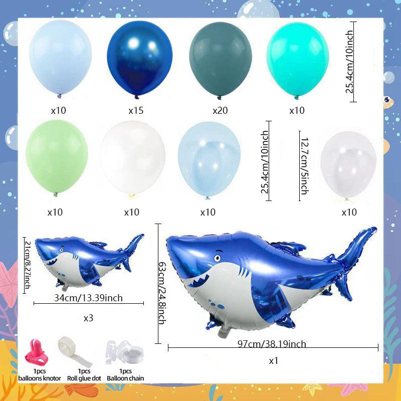 102pcs Underwater World Ocean Theme Balloon Party Set 25 4 Cm