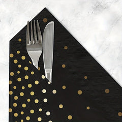 25pcs Gilded Polka Dot Party Napkin Birthday Party Supplies
