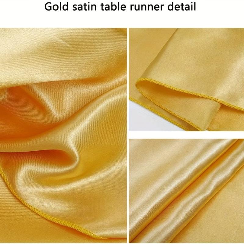 Golden Satin Table Runner 30x274cm Wedding Decor