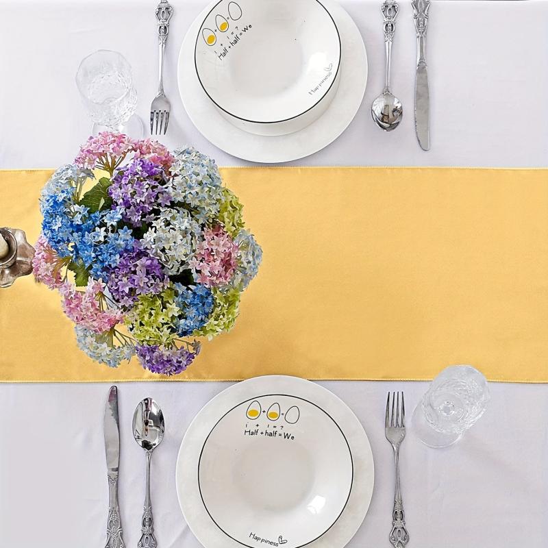 Golden Satin Table Runner 30x274cm Wedding Decor