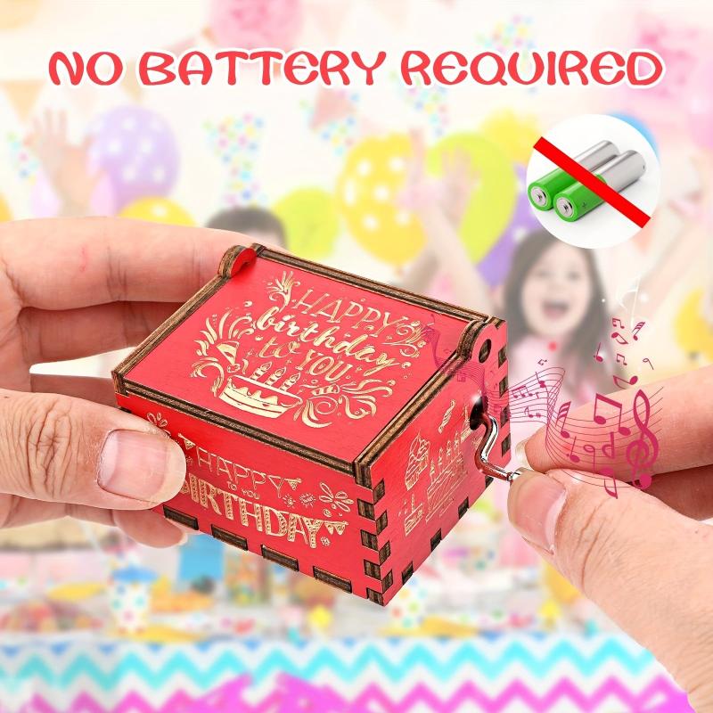 1pc Happy Birthday Music Box Hand Operated Gift
