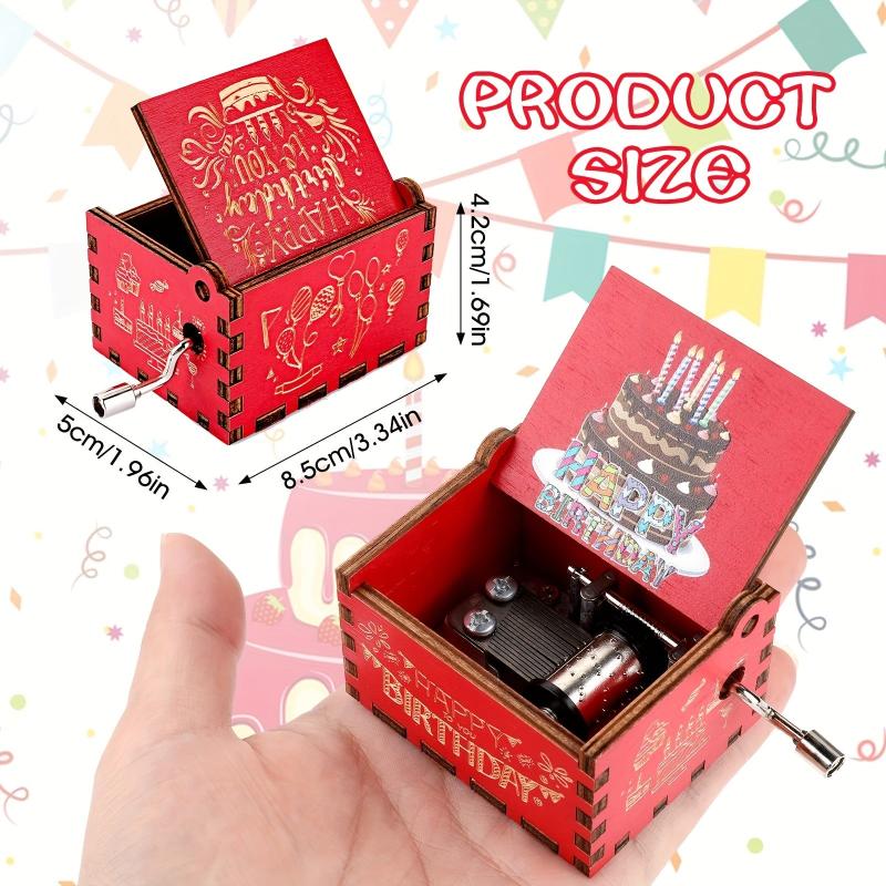 1pc Happy Birthday Music Box Hand Operated Gift
