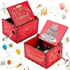1pc Happy Birthday Music Box Hand Operated Gift