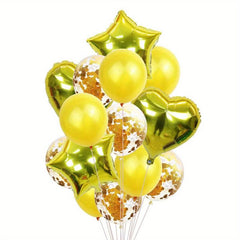 14pcs Wedding Rose Golden Love Balloon Package