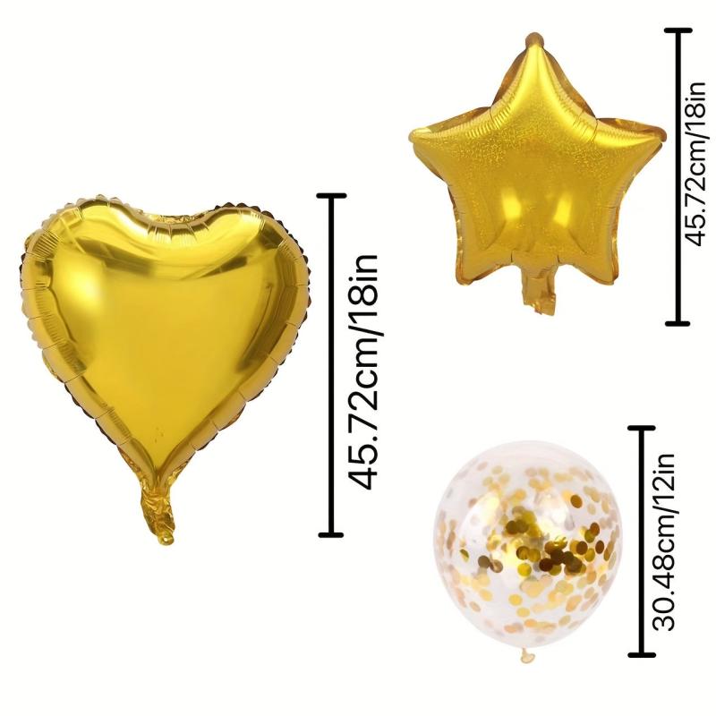 14pcs Wedding Rose Golden Love Balloon Package