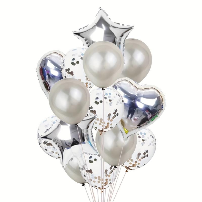 14pcs Wedding Rose Golden Love Balloon Package