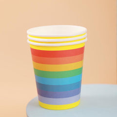 8pcs Rainbow Paper Cups Disposable Paper Cups Pride Paper Cups