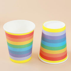 8pcs Rainbow Paper Cups Disposable Paper Cups Pride Paper Cups