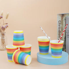 8pcs Rainbow Paper Cups Disposable Paper Cups Pride Paper Cups
