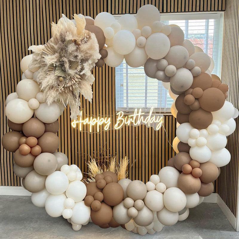 137pcs Coffee Balloon Garland Set Birthday Party Wedding Decor