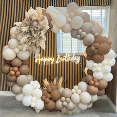 137pcs Coffee Balloon Garland Set Birthday Party Wedding Decor