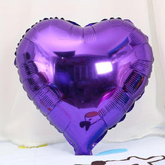 50pcs Monochrome Heart Aluminum Film Balloons for Wedding and Party Decoration