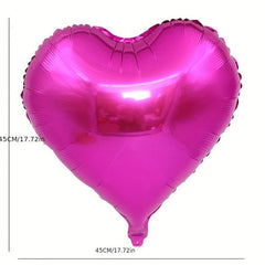 50pcs Monochrome Heart Aluminum Film Balloons for Wedding and Party Decoration