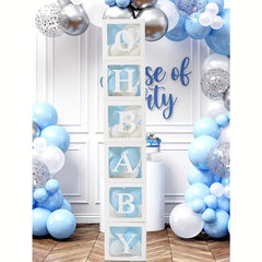Balloon Box Decorations - 6 Boxes 52 Letters - Birthday Party Decoration
