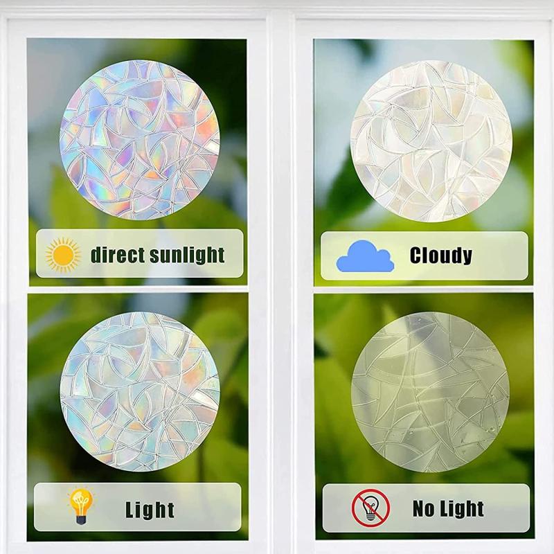10pcs Rainbow Sun Catcher Wall Stickers Bedroom Decor Window Decal