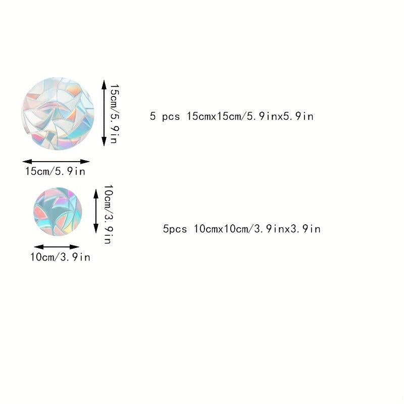 10pcs Rainbow Sun Catcher Wall Stickers Bedroom Decor Window Decal