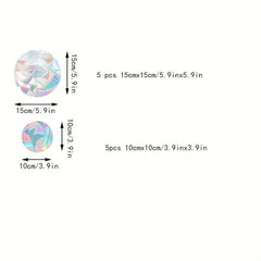 10pcs Rainbow Sun Catcher Wall Stickers Bedroom Decor Window Decal
