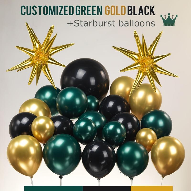 137pcs Green & Golden Balloons Garland Arch Kit for Party Decoration