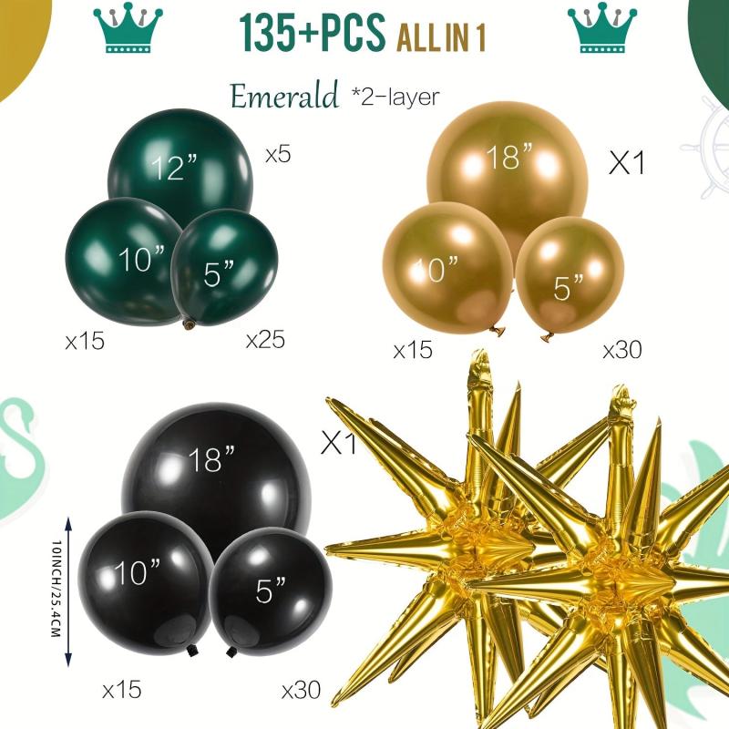 137pcs Green & Golden Balloons Garland Arch Kit for Party Decoration