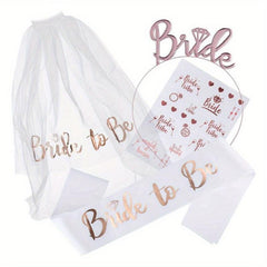 Bride To Be Veil Sash Hairband Party Supplies