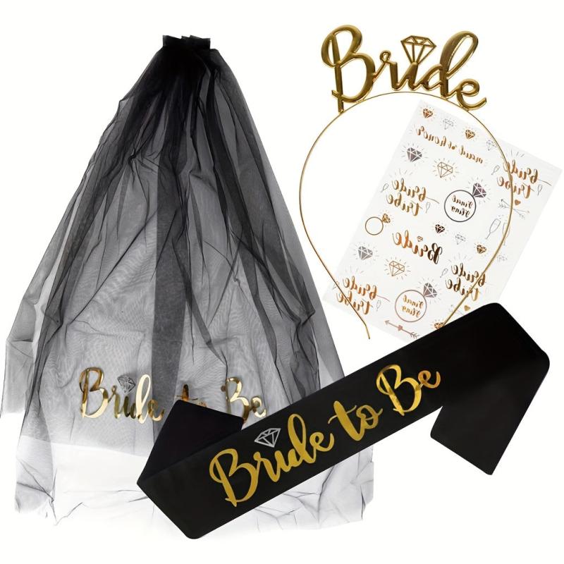 Bride To Be Veil Sash Hairband Party Supplies