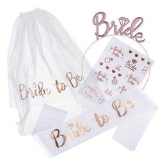Bride To Be Veil Sash Hairband Party Supplies