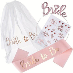 Bride To Be Veil Sash Hairband Party Supplies