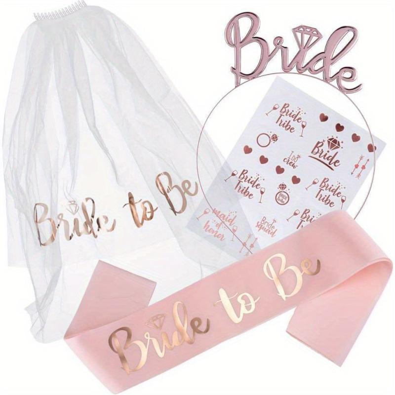 Bride To Be Veil Sash Hairband Party Supplies