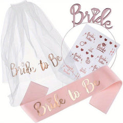 Bride To Be Veil Sash Hairband Party Supplies