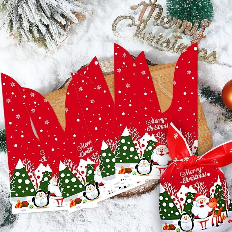 50pcs Christmas Party Candy Packaging Bags Gift Bags Christmas Decor Supplies