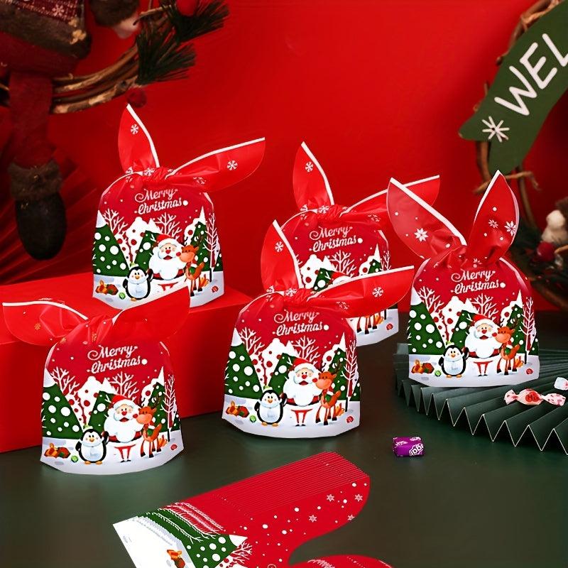 50pcs Christmas Party Candy Packaging Bags Gift Bags Christmas Decor Supplies