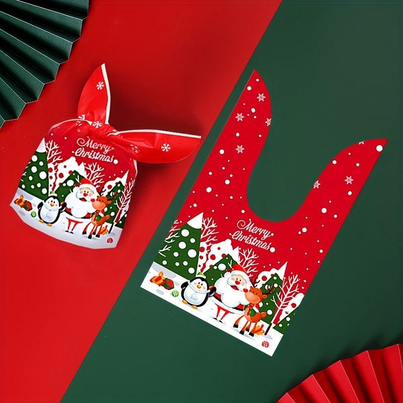 50pcs Christmas Party Candy Packaging Bags Gift Bags Christmas Decor Supplies
