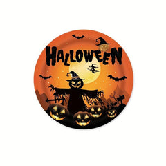 Halloween Party Supplies Set Paper Plate Cup Tissue Tableware Home Decor