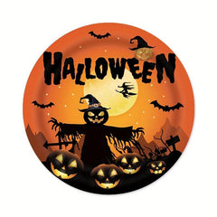 Halloween Party Supplies Set Paper Plate Cup Tissue Tableware Home Decor
