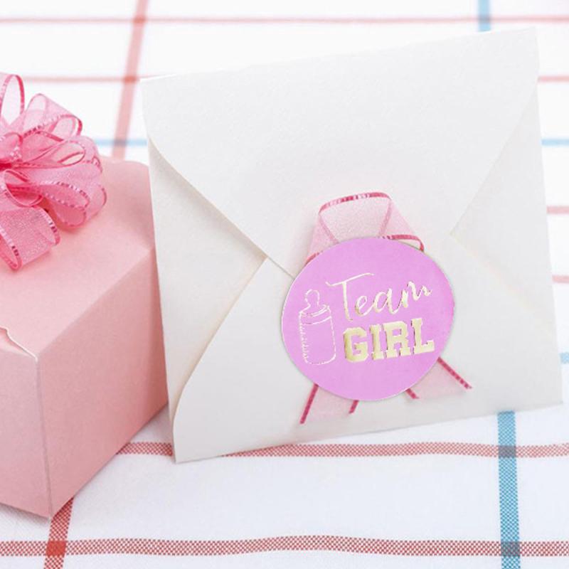 Gender Reveal Party Sticker Baby Shower Decor Supplies