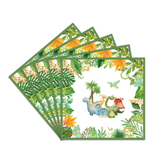 Dinosaur Themed Disposable Tableware Set for Birthday Parties