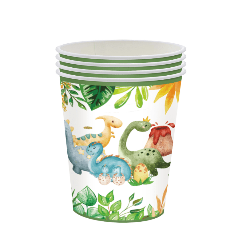 Dinosaur Themed Disposable Tableware Set for Birthday Parties