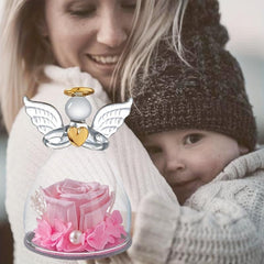 Angel Glass Preserved Rose Birthday Gift for Woman